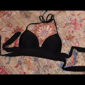 Aerie black bikini top size S, NWT